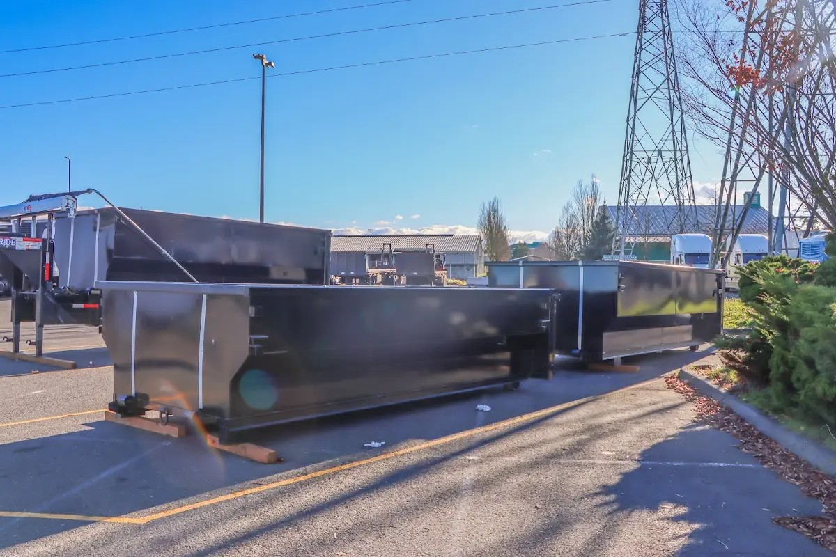 Roll-off dumpster ready for waste disposal at job site for Estate Cleanout Dumpster Rental in Indiantown